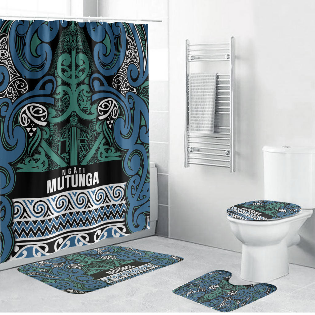 Aotearoa Iwi Ngati Mutunga Bathroom Set Maori Wharenui House Tribal Pattern