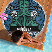 Aotearoa Iwi Ngati Mutunga Beach Blanket Maori Wharenui House Tribal Pattern LT9 - Polynesian Pride