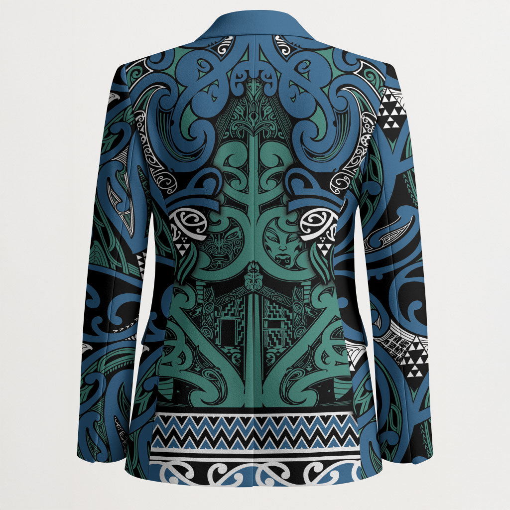Aotearoa Iwi Ngati Mutunga Blazer Maori Wharenui House Tribal Pattern LT9 - Polynesian Pride