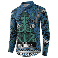 Aotearoa Iwi Ngati Mutunga Button Sweatshirt Maori Wharenui House Tribal Pattern LT9 - Polynesian Pride