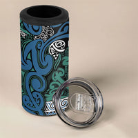 Aotearoa Iwi Ngati Mutunga 4 in 1 Can Cooler Tumbler Maori Wharenui House Tribal Pattern LT9 - Polynesian Pride
