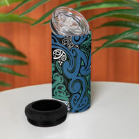 Aotearoa Iwi Ngati Mutunga 4 in 1 Can Cooler Tumbler Maori Wharenui House Tribal Pattern LT9 - Polynesian Pride