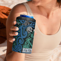 Aotearoa Iwi Ngati Mutunga 4 in 1 Can Cooler Tumbler Maori Wharenui House Tribal Pattern LT9 - Polynesian Pride