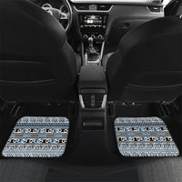 Aotearoa Iwi Ngati Mutunga Car Mats Maori Wharenui House Tribal Pattern LT9 Set 2pcs - Back Ocean Blue - Polynesian Pride