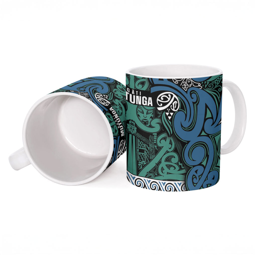 Aotearoa Iwi Ngati Mutunga Ceramic Mug Maori Wharenui House Tribal Pattern LT9 - Polynesian Pride