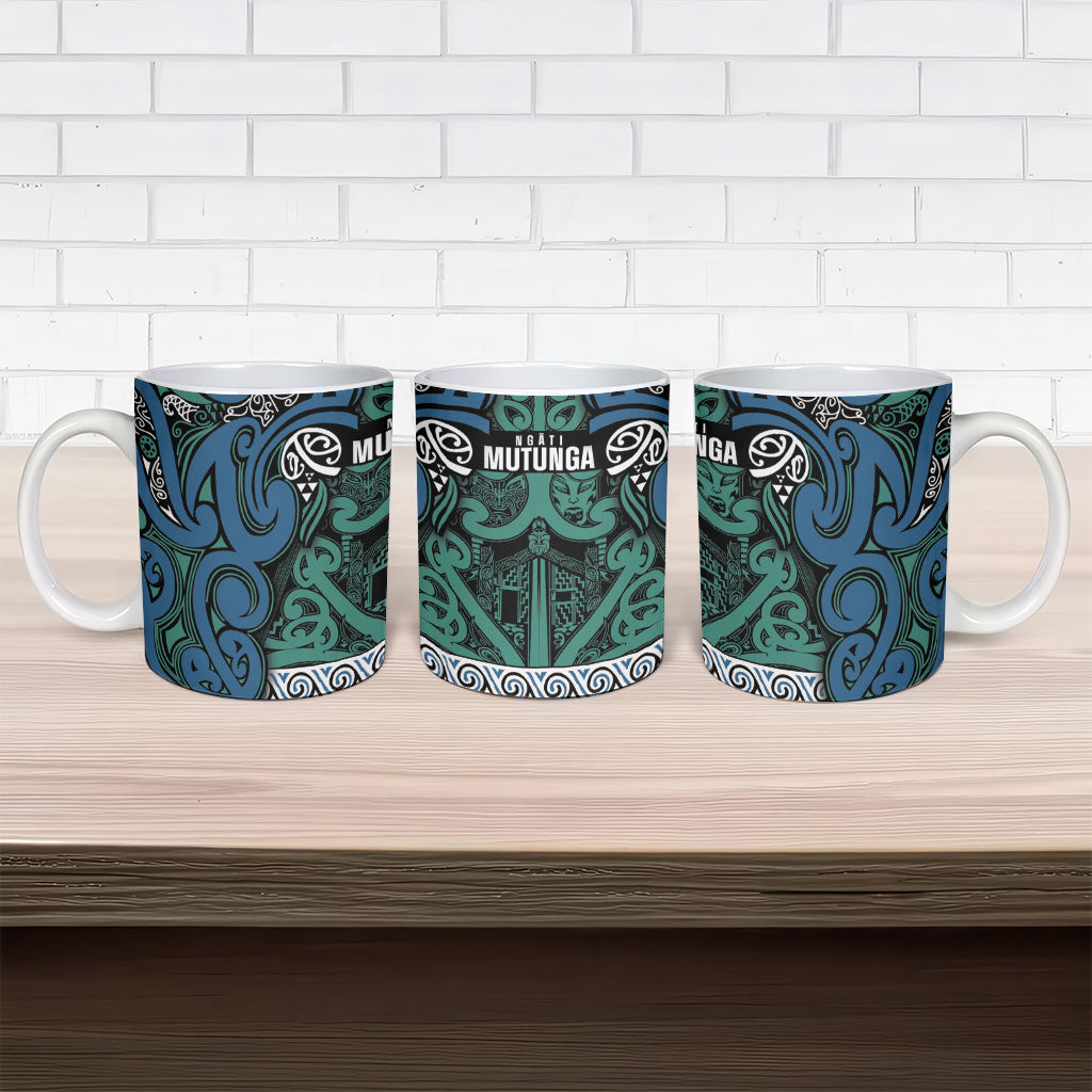 Aotearoa Iwi Ngati Mutunga Ceramic Mug Maori Wharenui House Tribal Pattern LT9 - Polynesian Pride