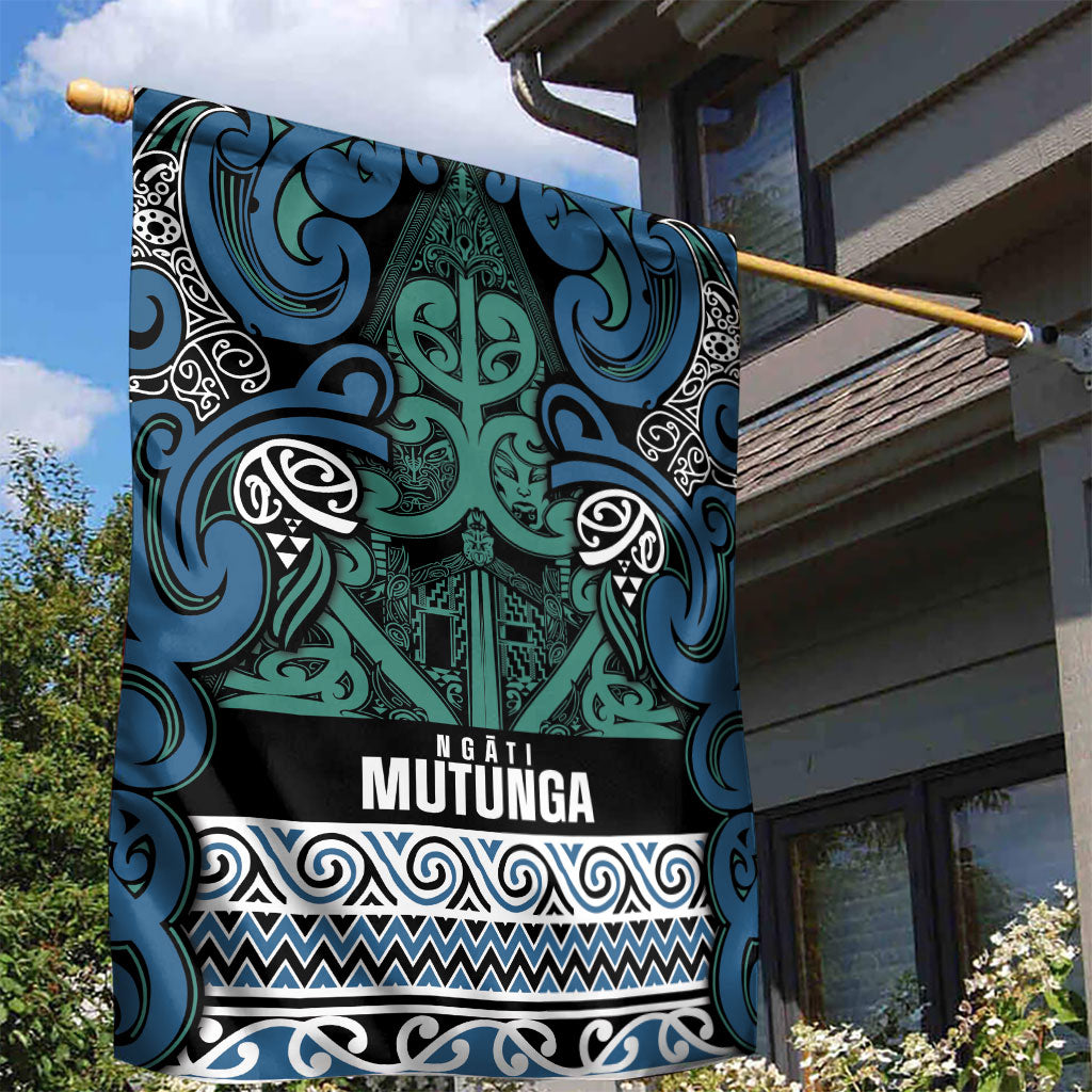 Aotearoa Iwi Ngati Mutunga Garden Flag Maori Wharenui House Tribal Pattern LT9 - Polynesian Pride