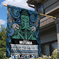 Aotearoa Iwi Ngati Mutunga Garden Flag Maori Wharenui House Tribal Pattern LT9 - Polynesian Pride