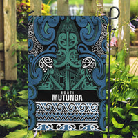 Aotearoa Iwi Ngati Mutunga Garden Flag Maori Wharenui House Tribal Pattern LT9 Garden Flag Ocean Blue - Polynesian Pride