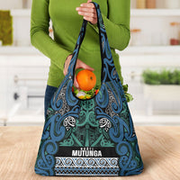 Aotearoa Iwi Ngati Mutunga Grocery Bag Maori Wharenui House Tribal Pattern LT9 - Polynesian Pride