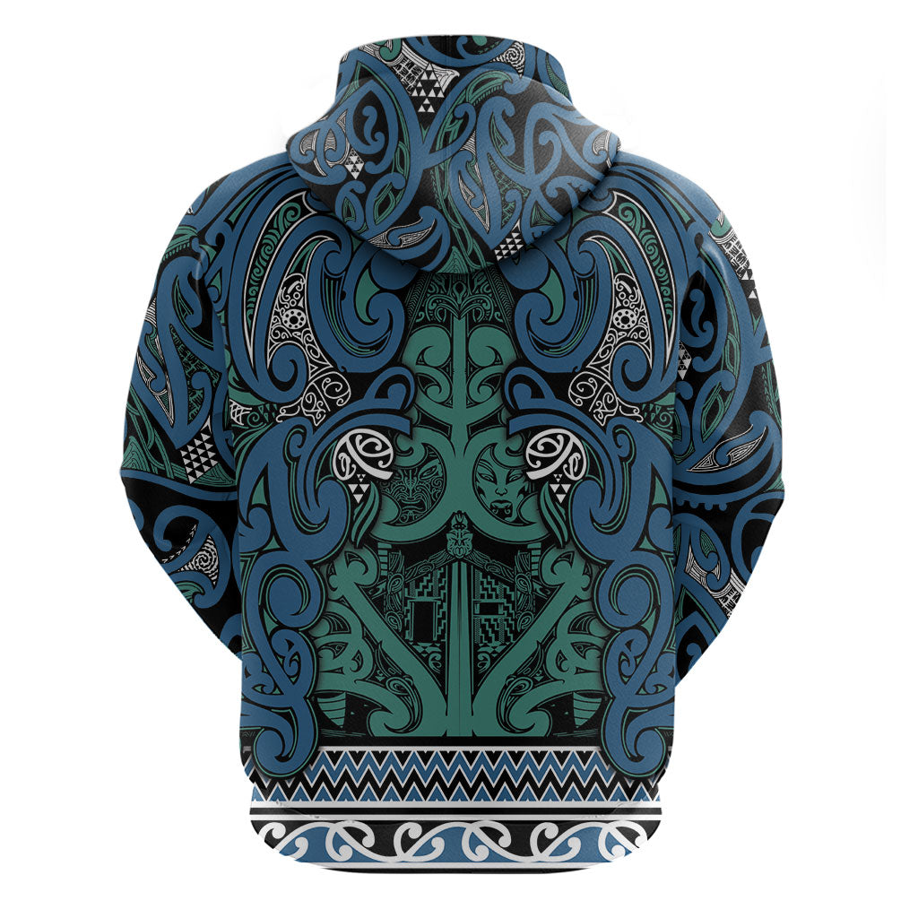 Aotearoa Iwi Ngati Mutunga Hoodie Maori Wharenui House Tribal Pattern LT9 - Polynesian Pride