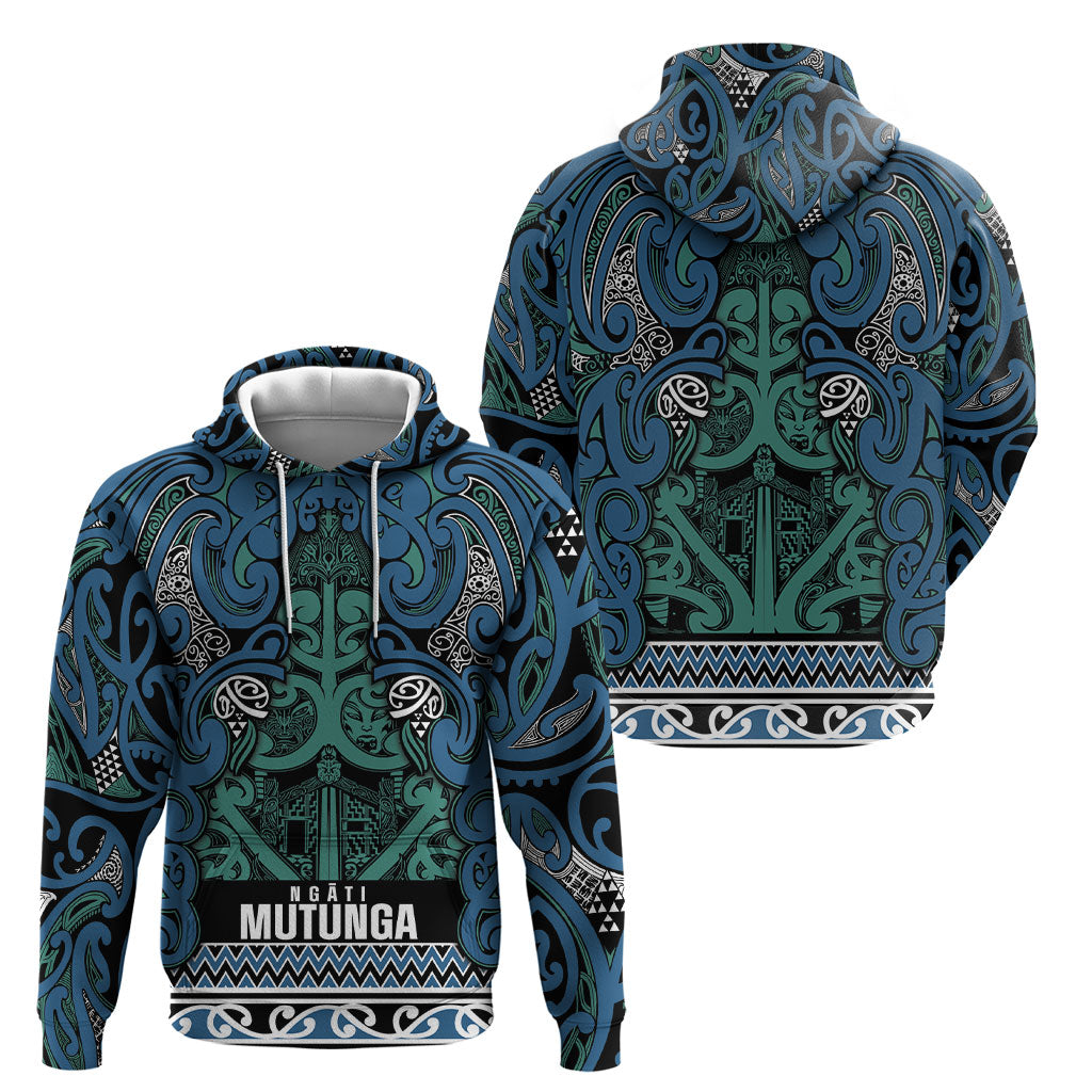 Aotearoa Iwi Ngati Mutunga Hoodie Maori Wharenui House Tribal Pattern LT9 - Polynesian Pride