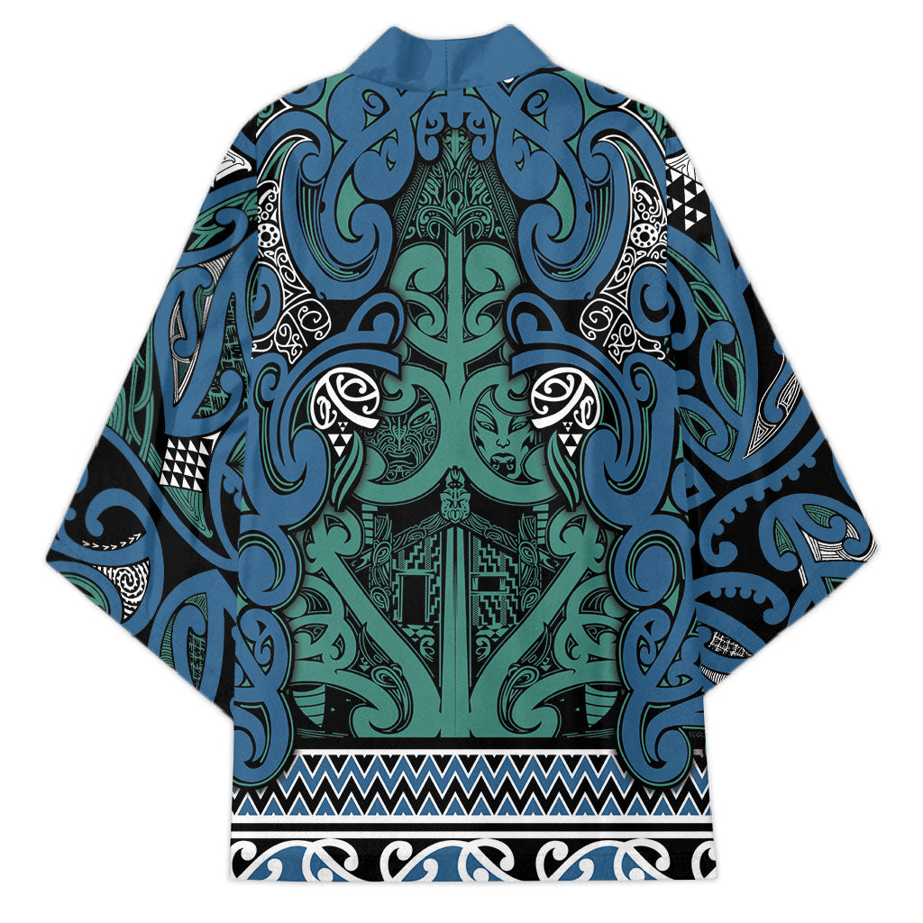Aotearoa Iwi Ngati Mutunga Kimono Maori Wharenui House Tribal Pattern LT9 - Polynesian Pride