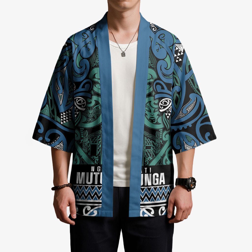 Aotearoa Iwi Ngati Mutunga Kimono Maori Wharenui House Tribal Pattern LT9 - Polynesian Pride