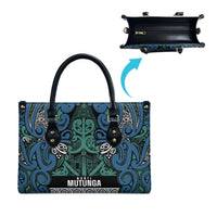 Aotearoa Iwi Ngati Mutunga Leather Bag Maori Wharenui House Tribal Pattern LT9 - Polynesian Pride
