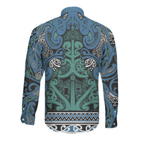 Aotearoa Iwi Ngati Mutunga Long Sleeve Button Shirt Maori Wharenui House Tribal Pattern LT9 - Polynesian Pride