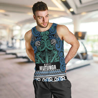 Aotearoa Iwi Ngati Mutunga Men Tank Top Maori Wharenui House Tribal Pattern LT9 Ocean Blue - Polynesian Pride