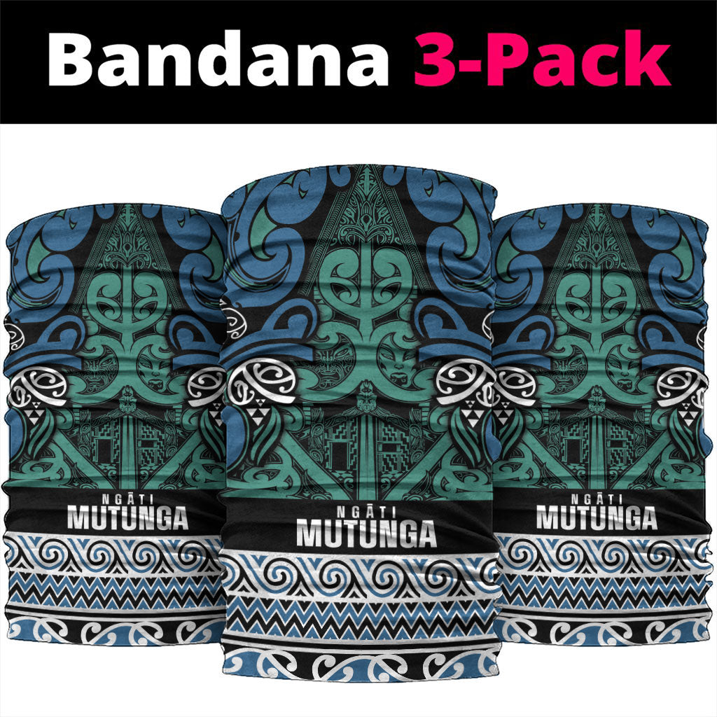 Aotearoa Iwi Ngati Mutunga Neck Gaiter Maori Wharenui House Tribal Pattern LT9 package One Size: 25*50cm Ocean Blue - Polynesian Pride