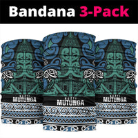 Aotearoa Iwi Ngati Mutunga Neck Gaiter Maori Wharenui House Tribal Pattern LT9 package One Size: 25*50cm Ocean Blue - Polynesian Pride