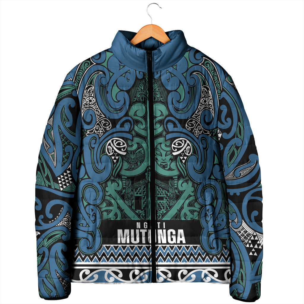 Aotearoa Iwi Ngati Mutunga Padded Jacket Maori Wharenui House Tribal Pattern LT9 - Polynesian Pride