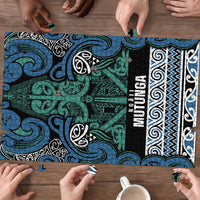 Aotearoa Iwi Ngati Mutunga Puzzle Maori Wharenui House Tribal Pattern LT9 - Polynesian Pride
