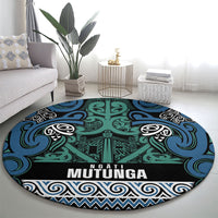 Aotearoa Iwi Ngati Mutunga Round Carpet Maori Wharenui House Tribal Pattern LT9 - Polynesian Pride
