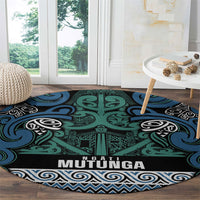Aotearoa Iwi Ngati Mutunga Round Carpet Maori Wharenui House Tribal Pattern LT9 - Polynesian Pride