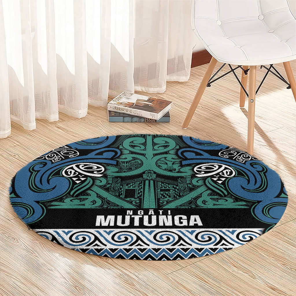 Aotearoa Iwi Ngati Mutunga Round Carpet Maori Wharenui House Tribal Pattern LT9 - Polynesian Pride