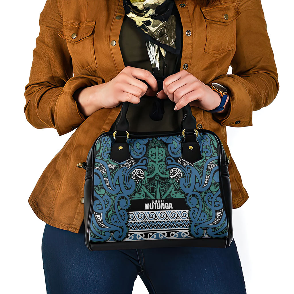 Aotearoa Iwi Ngati Mutunga Shoulder Handbag Maori Wharenui House Tribal Pattern LT9 - Polynesian Pride