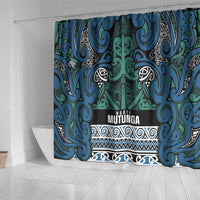 Aotearoa Iwi Ngati Mutunga Shower Curtain Maori Wharenui House Tribal Pattern LT9 - Polynesian Pride