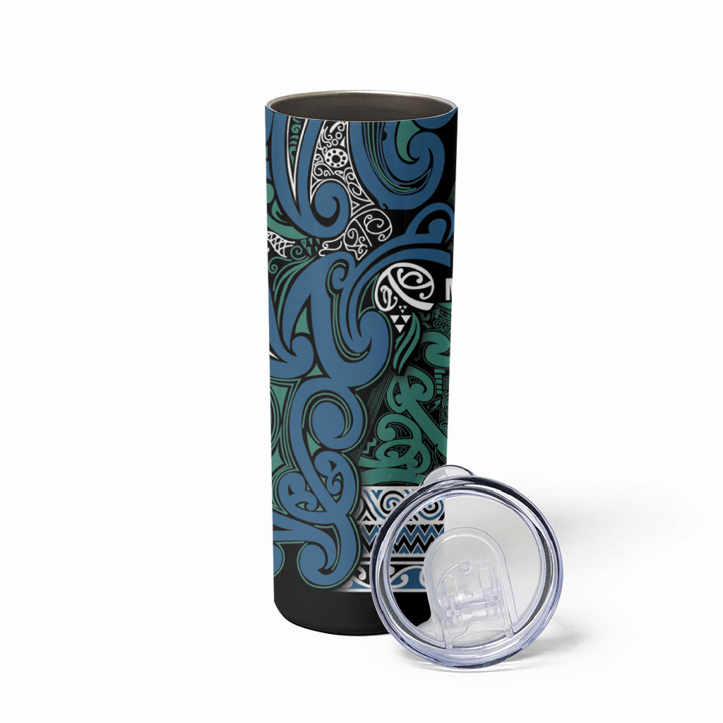 Aotearoa Iwi Ngati Mutunga Skinny Tumbler Maori Wharenui House Tribal Pattern LT9 - Polynesian Pride