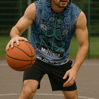 Aotearoa Iwi Ngati Mutunga Sleeveless Hoodie Maori Wharenui House Tribal Pattern LT9 - Polynesian Pride