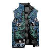 Aotearoa Iwi Ngati Mutunga Sleeveless Puffer Jacket Maori Wharenui House Tribal Pattern LT9 - Polynesian Pride