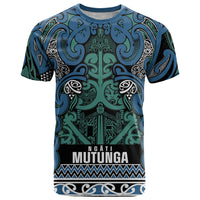 Aotearoa Iwi Ngati Mutunga T Shirt Maori Wharenui House Tribal Pattern LT9 Ocean Blue - Polynesian Pride