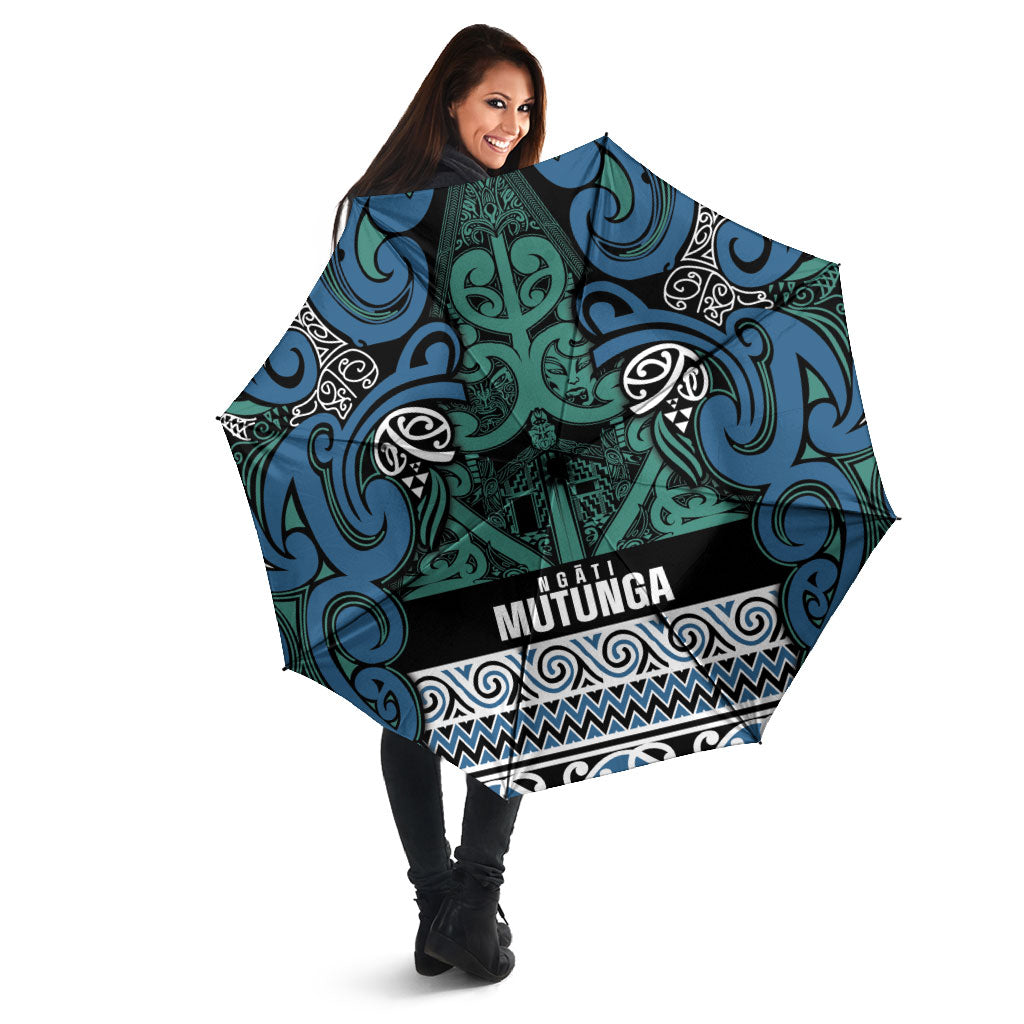 Aotearoa Iwi Ngati Mutunga Umbrella Maori Wharenui House Tribal Pattern LT9 - Polynesian Pride
