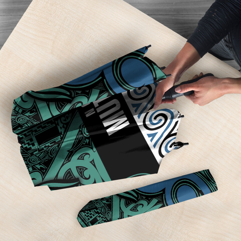 Aotearoa Iwi Ngati Mutunga Umbrella Maori Wharenui House Tribal Pattern LT9 - Polynesian Pride
