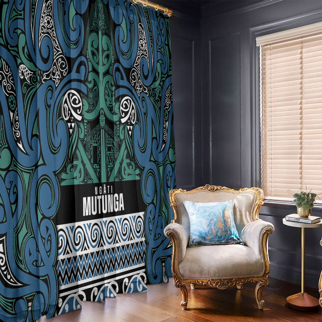 Aotearoa Iwi Ngati Mutunga Window Curtain Maori Wharenui House Tribal Pattern LT9 - Polynesian Pride