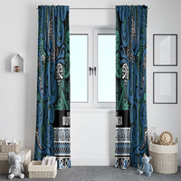 Aotearoa Iwi Ngati Mutunga Window Curtain Maori Wharenui House Tribal Pattern LT9 - Polynesian Pride