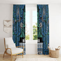 Aotearoa Iwi Ngati Mutunga Window Curtain Maori Wharenui House Tribal Pattern LT9 - Polynesian Pride