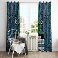Aotearoa Iwi Ngati Mutunga Window Curtain Maori Wharenui House Tribal Pattern LT9 - Polynesian Pride