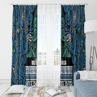 Aotearoa Iwi Ngati Mutunga Window Curtain Maori Wharenui House Tribal Pattern LT9 - Polynesian Pride
