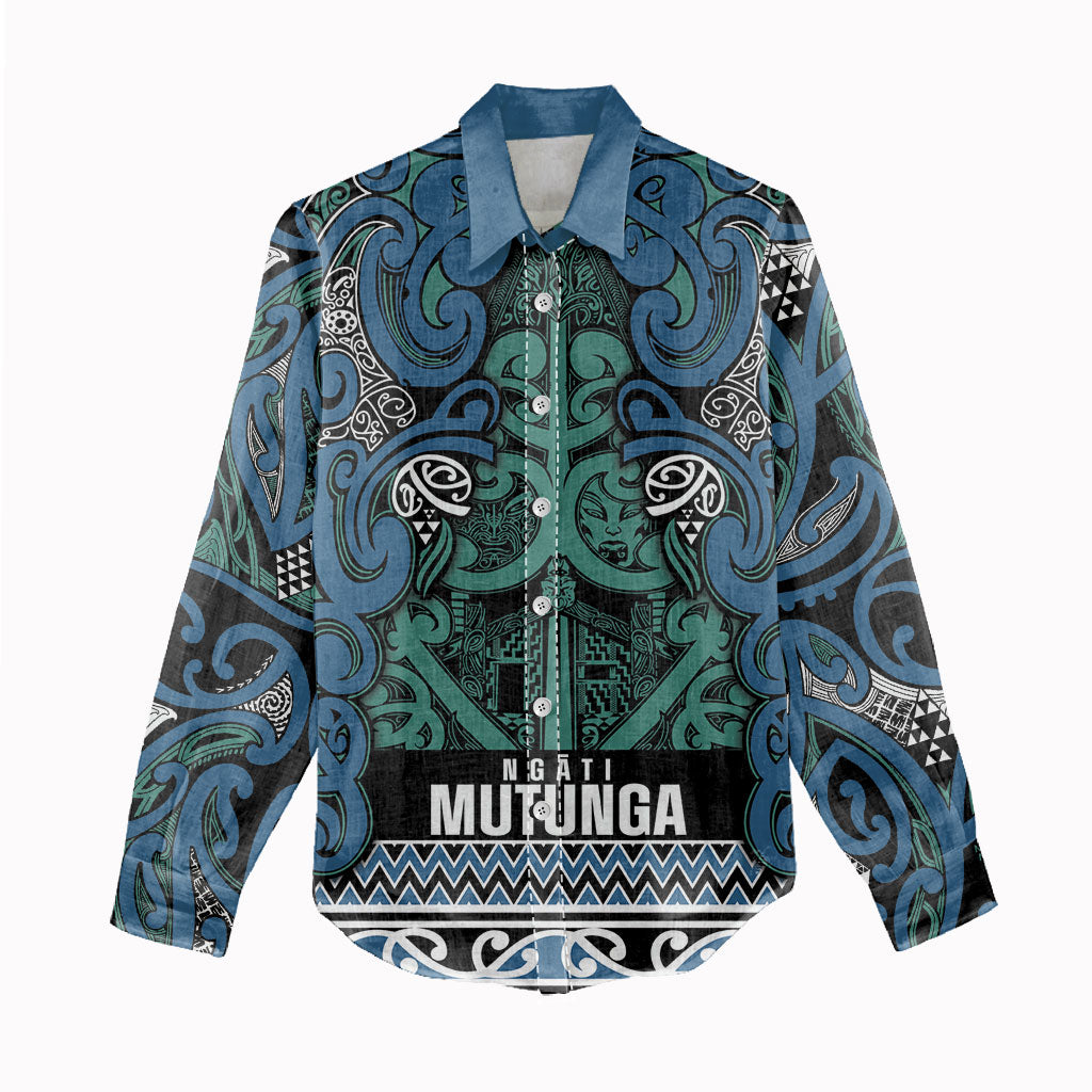 Aotearoa Iwi Ngati Mutunga Women Casual Shirt Maori Wharenui House Tribal Pattern LT9 - Polynesian Pride