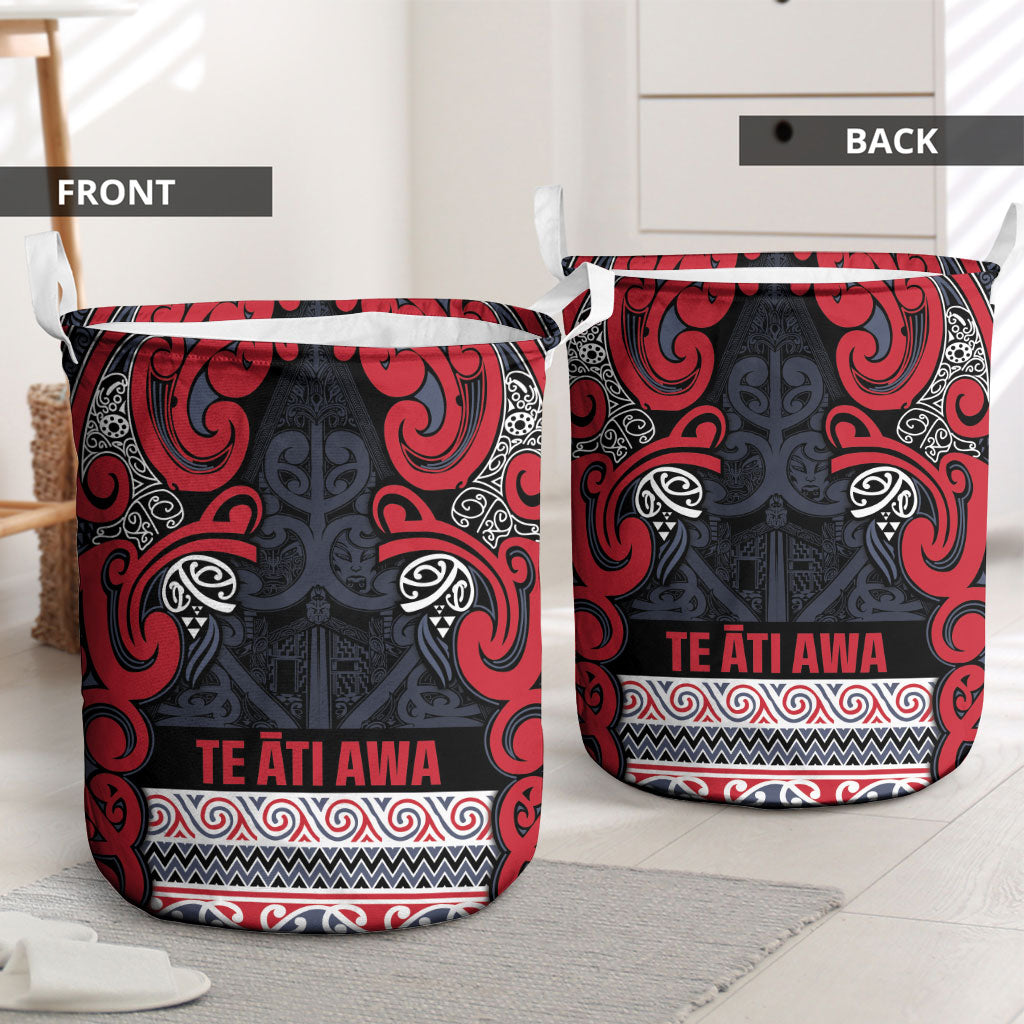 Aotearoa Iwi Te ati Awa Laundry Basket Maori Wharenui House Tribal Pattern LT9 - Polynesian Pride