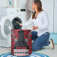 Aotearoa Iwi Te ati Awa Laundry Basket Maori Wharenui House Tribal Pattern LT9 - Polynesian Pride