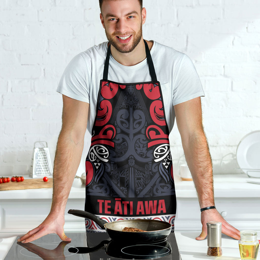 Aotearoa Iwi Te ati Awa Apron Maori Wharenui House Tribal Pattern LT9 - Polynesian Pride