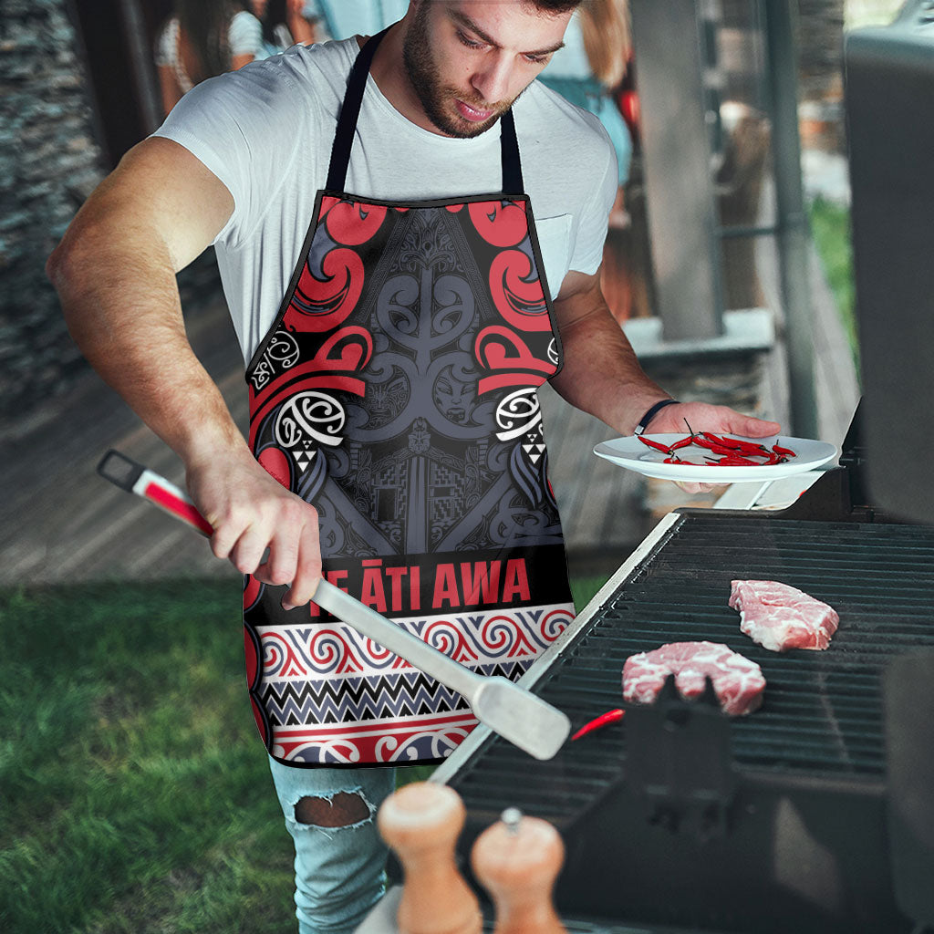 Aotearoa Iwi Te ati Awa Apron Maori Wharenui House Tribal Pattern LT9 - Polynesian Pride