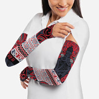 Aotearoa Iwi Te ati Awa Arm Sleeves Maori Wharenui House Tribal Pattern LT9 - Polynesian Pride