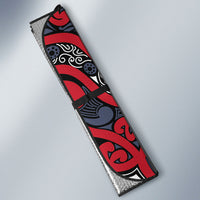 Aotearoa Iwi Te ati Awa Auto Sun Shade Maori Wharenui House Tribal Pattern LT9 - Polynesian Pride