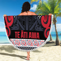 Aotearoa Iwi Te ati Awa Beach Blanket Maori Wharenui House Tribal Pattern LT9 - Polynesian Pride