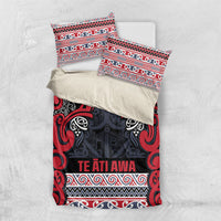 Aotearoa Iwi Te ati Awa Bedding Set Maori Wharenui House Tribal Pattern LT9 US Twin 172cm x 218cm Bright Red - Polynesian Pride